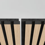 Artika acoustic wall panel set oak and black 4 pack, imported from the UK