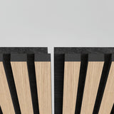 Artika acoustic wall panel set oak and black 4 pack, imported from the UK