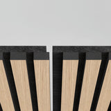 Artika acoustic wall panel set oak and black 4 pack, imported from the UK