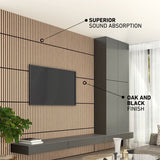 Artika acoustic wall panel set oak and black 4 pack, imported from the UK