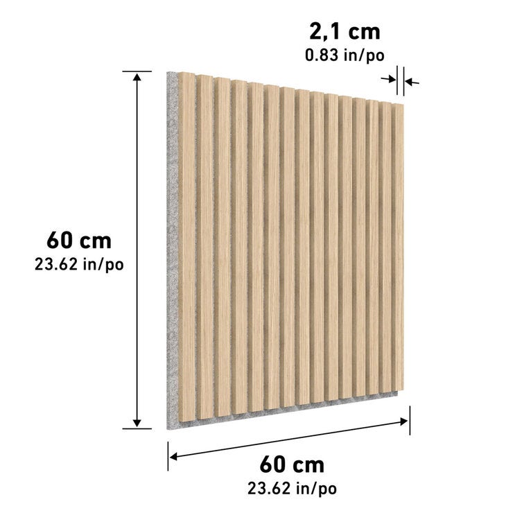 Artika acoustic wall panels oak grey 4 pack UK version