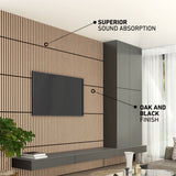 Artika acoustic wall panel set oak and black 4 pack, imported from the UK