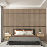 Artika acoustic wall panel set oak and black 4 pack, imported from the UK