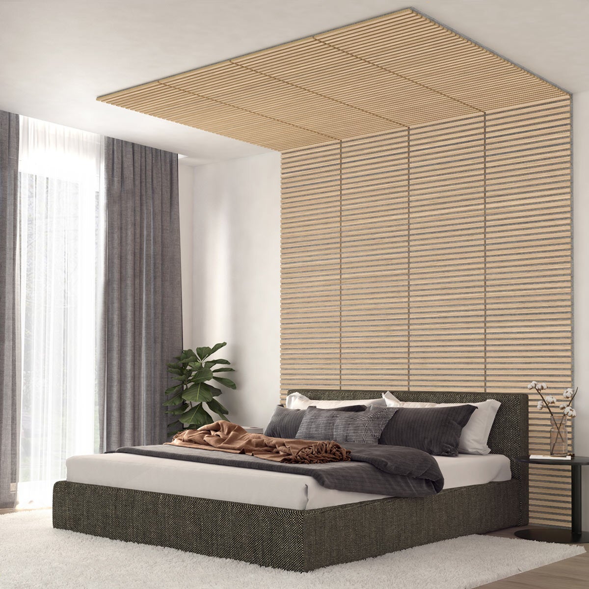 Artika acoustic wall panels oak grey 4 pack UK version