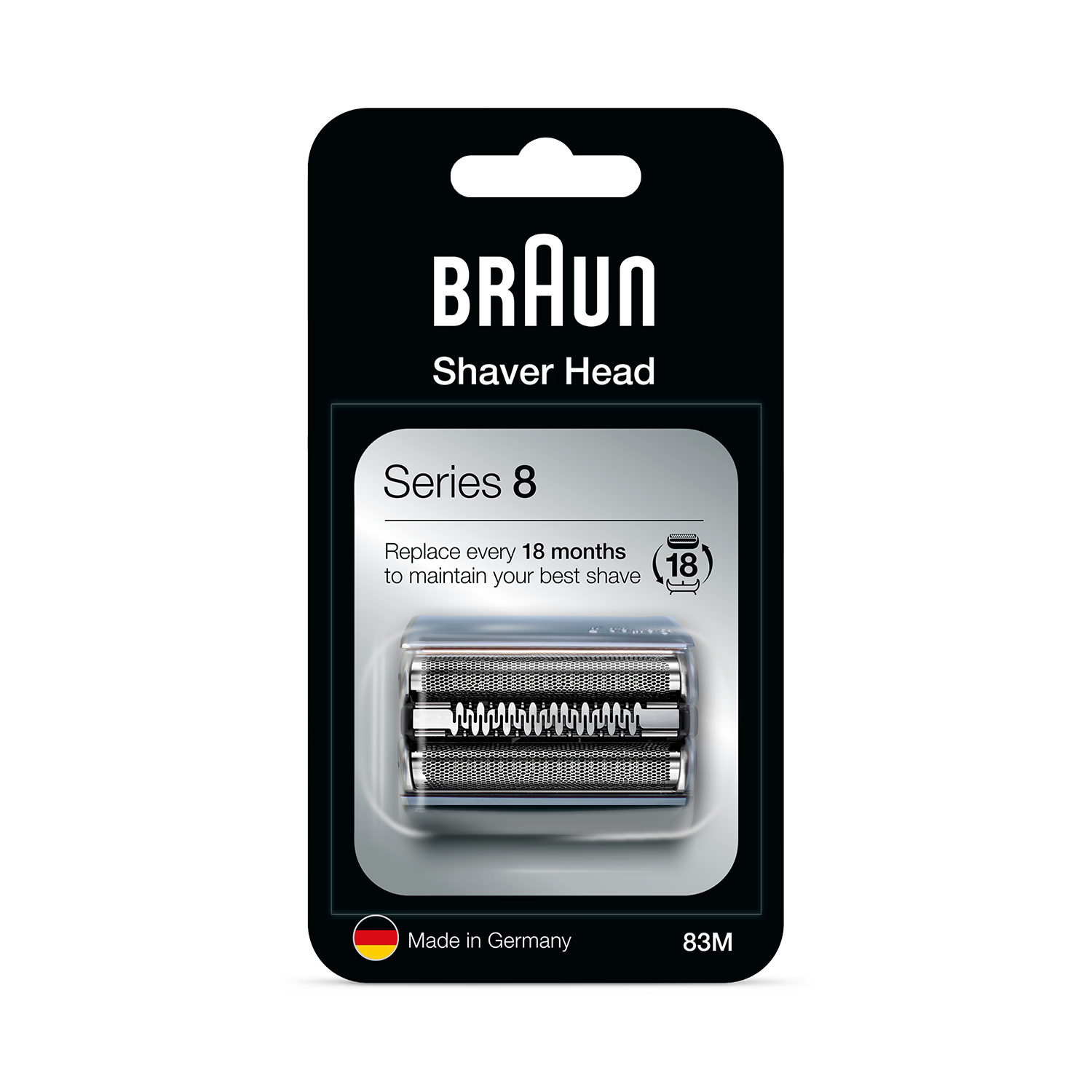 Braun Series 8 shaver head replacement silver, UK version