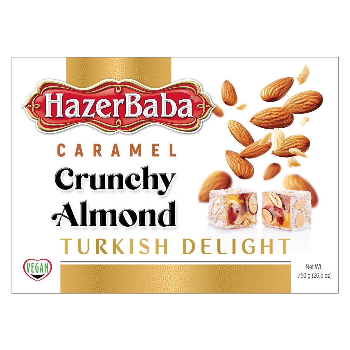 HazerBaba Turkish Delight caramel and almond 750g, UK version