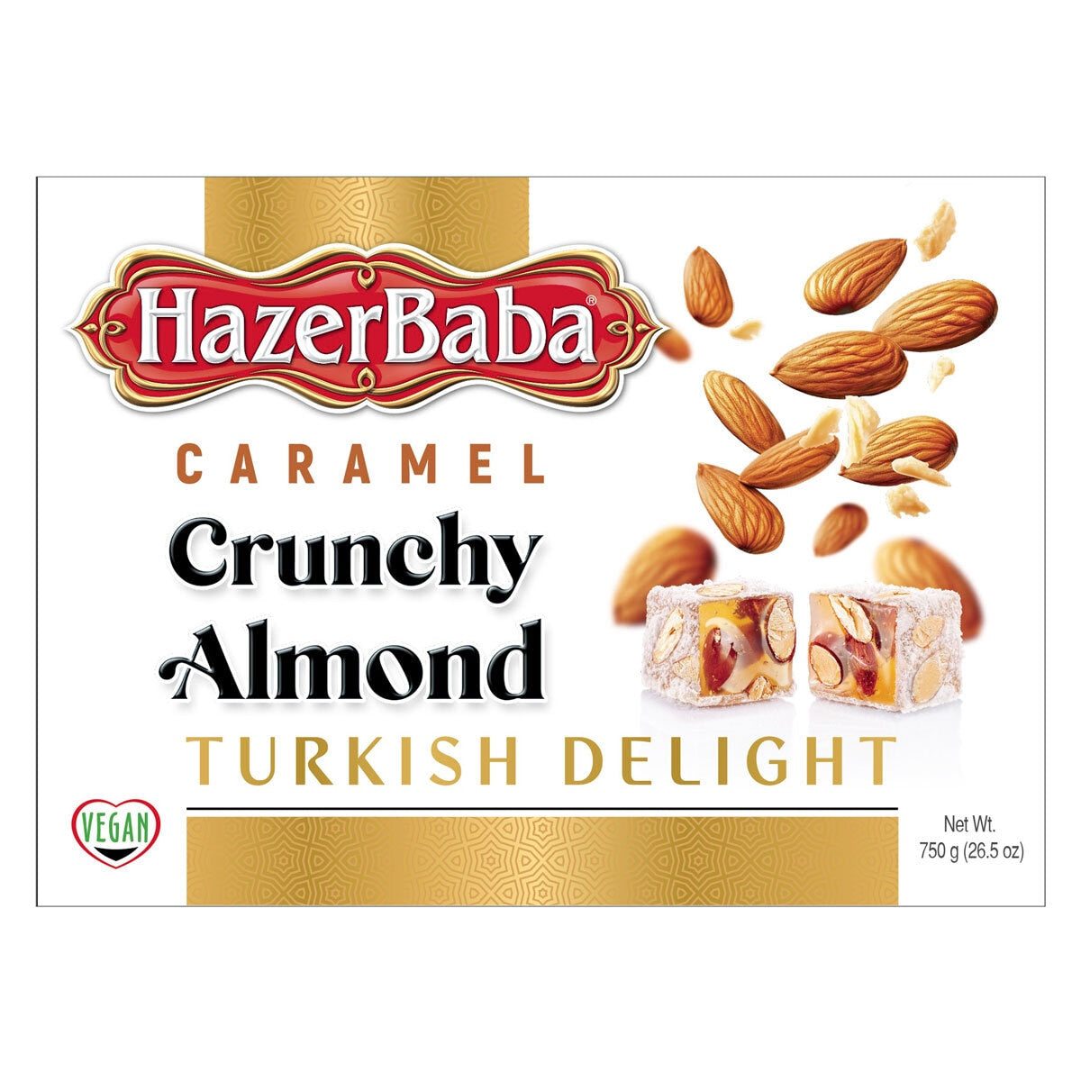 HazerBaba Turkish Delight caramel and almond 750g, UK version