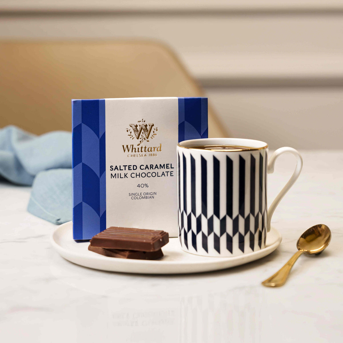 Whittard salted caramel chocolate bar 80g, imported from the UK