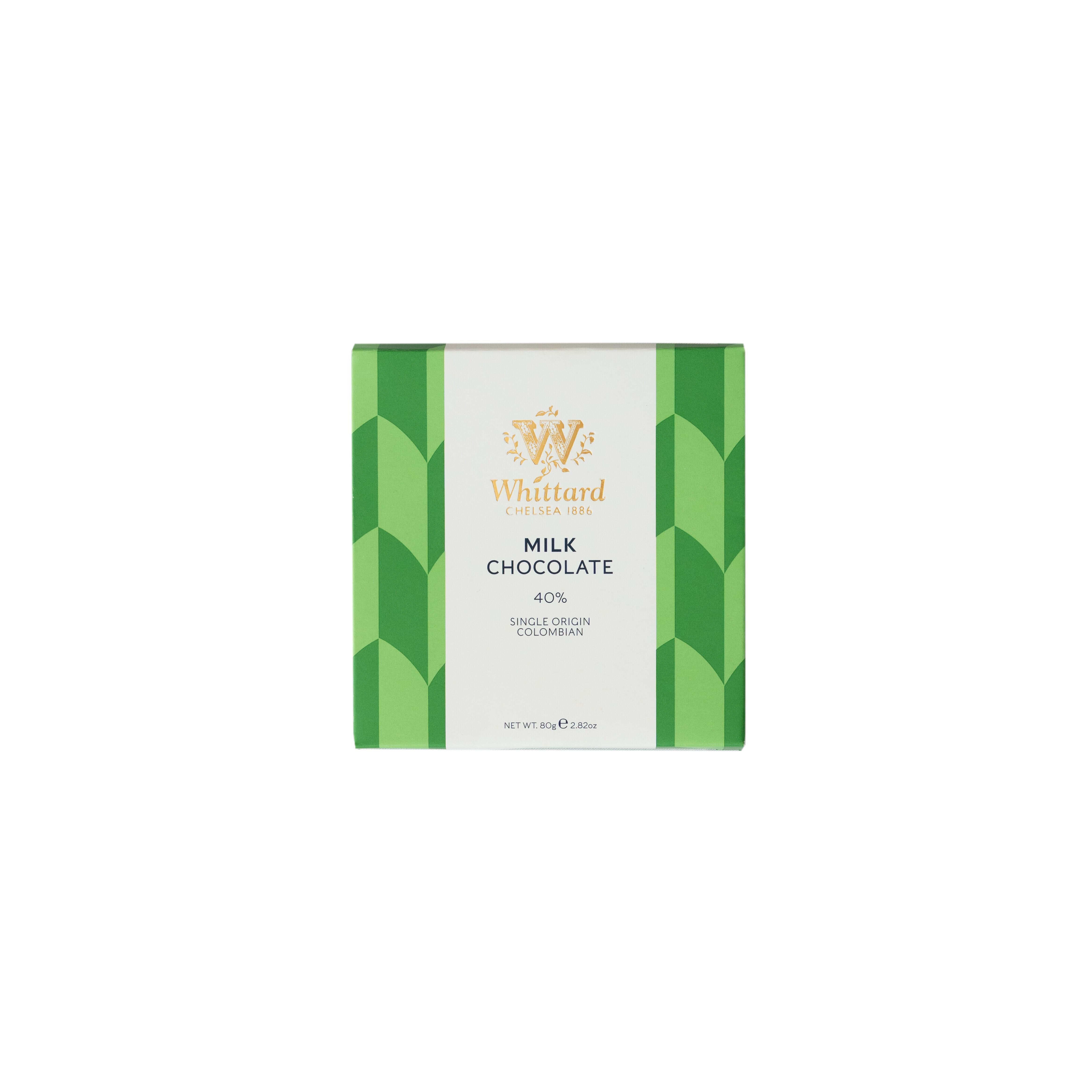 Whittard milk chocolate bar 80g, imported from the UK
