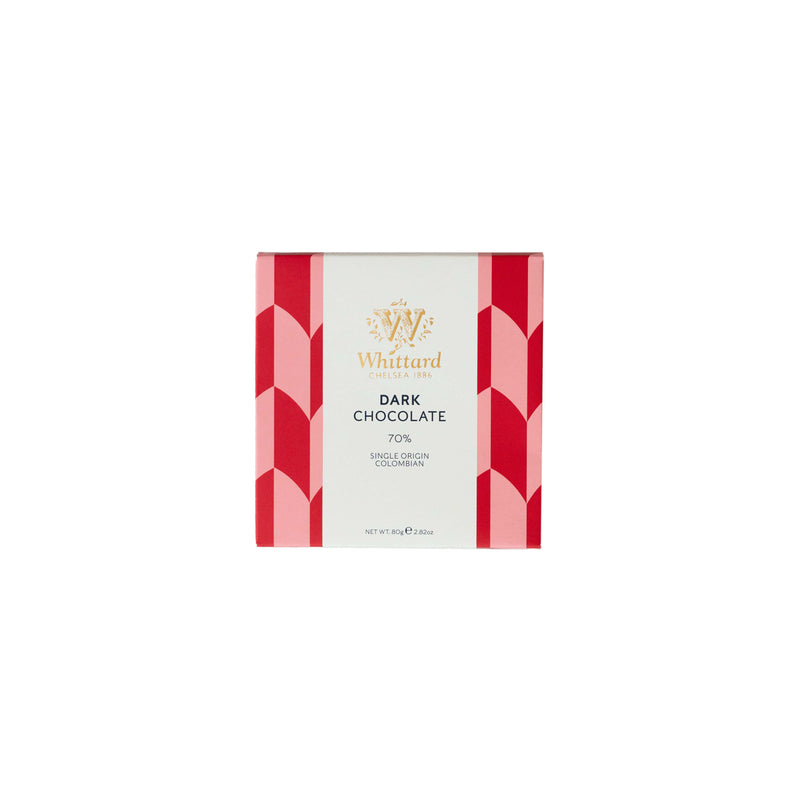 Whittard dark chocolate bar 70% cocoa 80g (British brand)