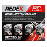 Redex Diesel System Cleaner 4 Pack 500ml, imported from the UK
