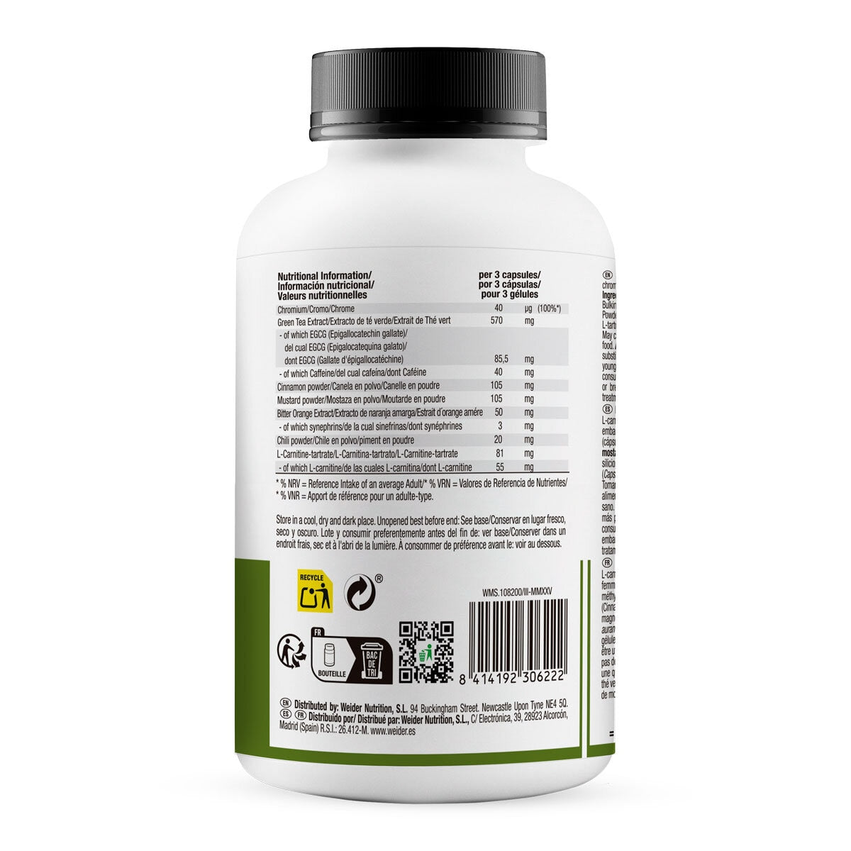 Weider Fat Burner 300 capsules, imported from the UK