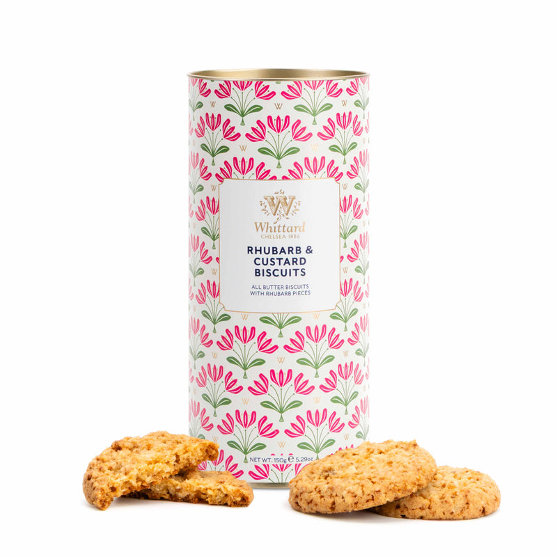 Whittard rhubarb and custard biscuits 150g, imported from the UK