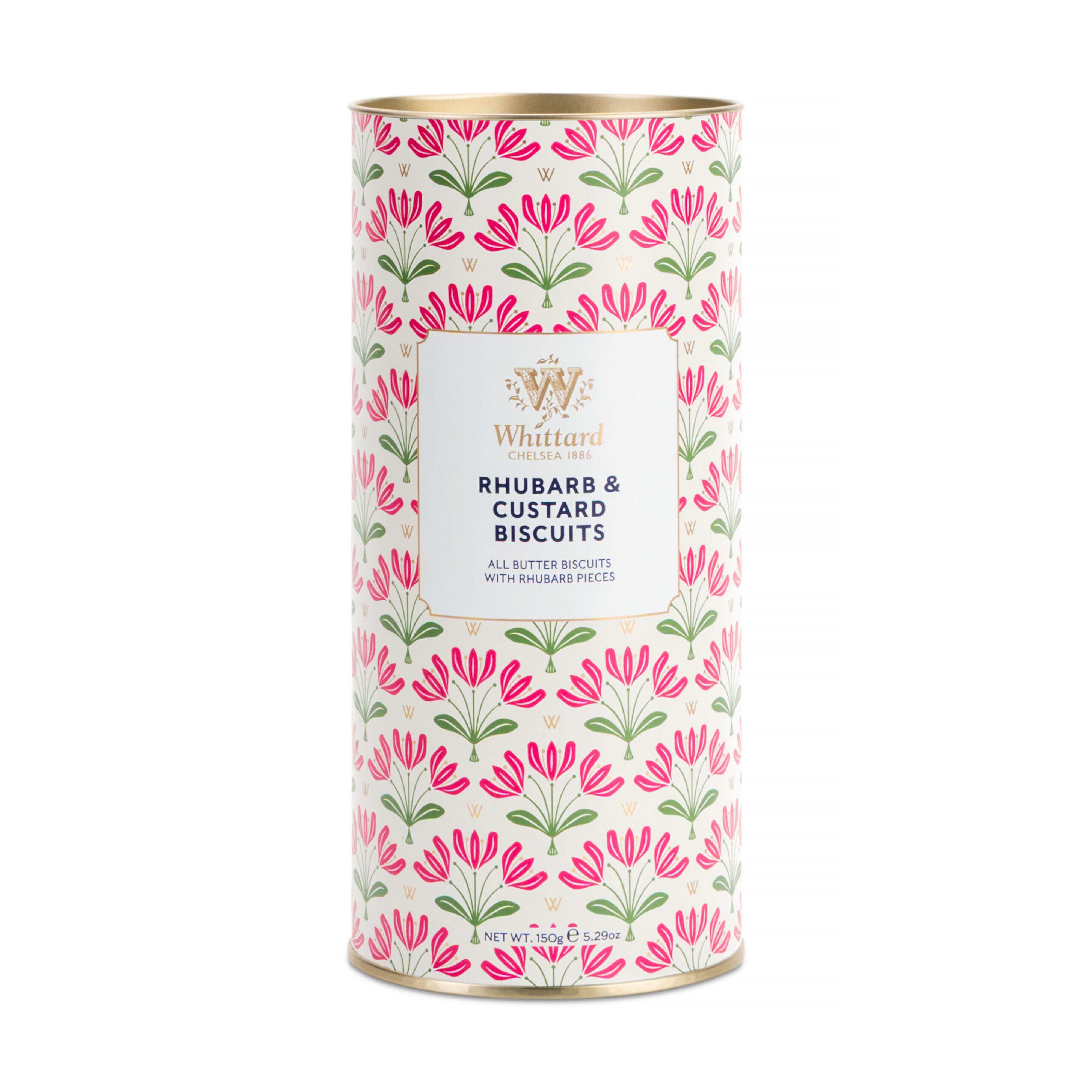 Whittard rhubarb and custard biscuits 150g, imported from the UK