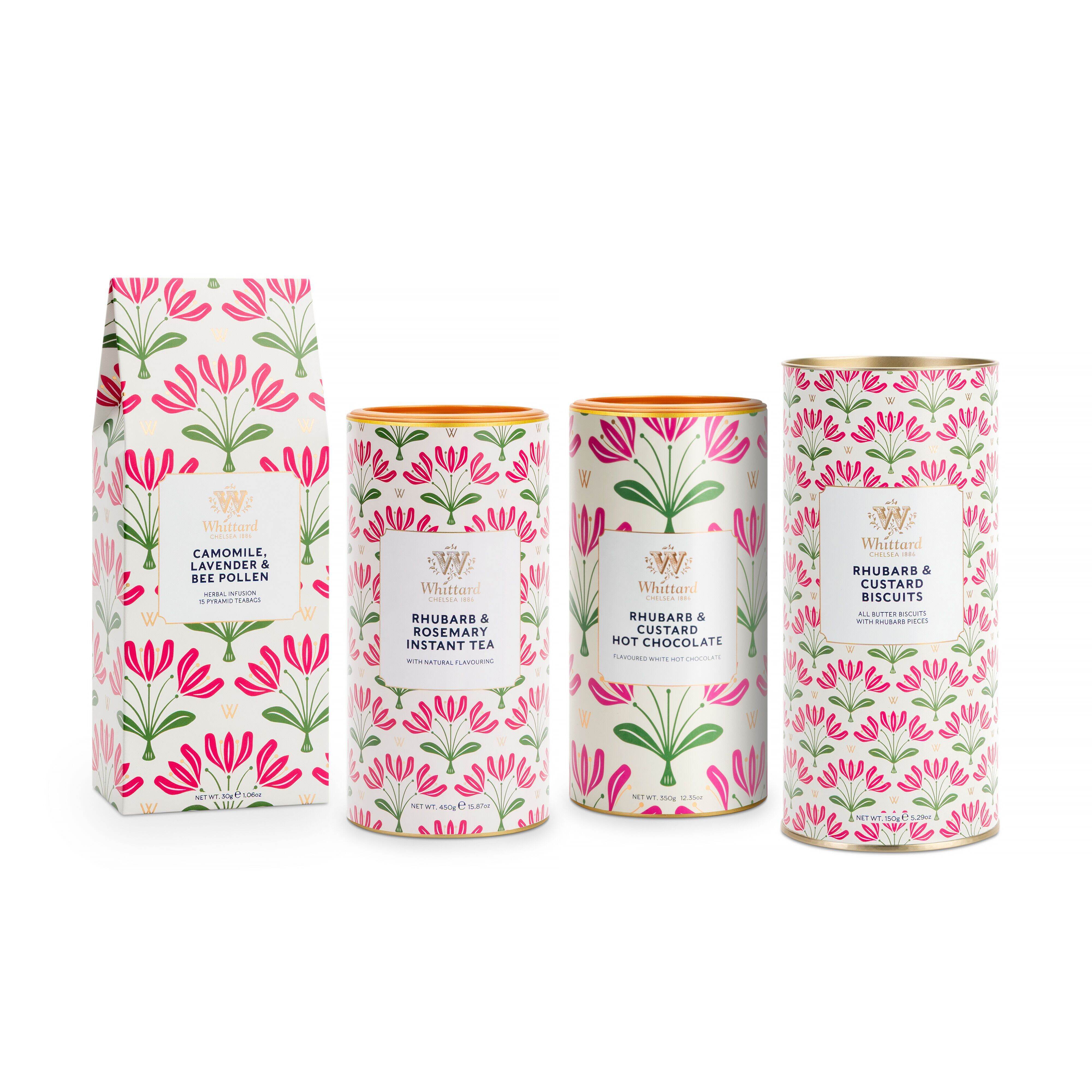 Whittard Rhubarb Custard hot chocolate powder 350g, imported from the UK