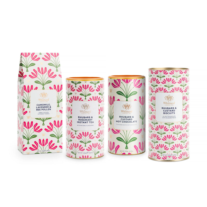 Whittard Rhubarb Custard hot chocolate powder 350g, imported from the UK