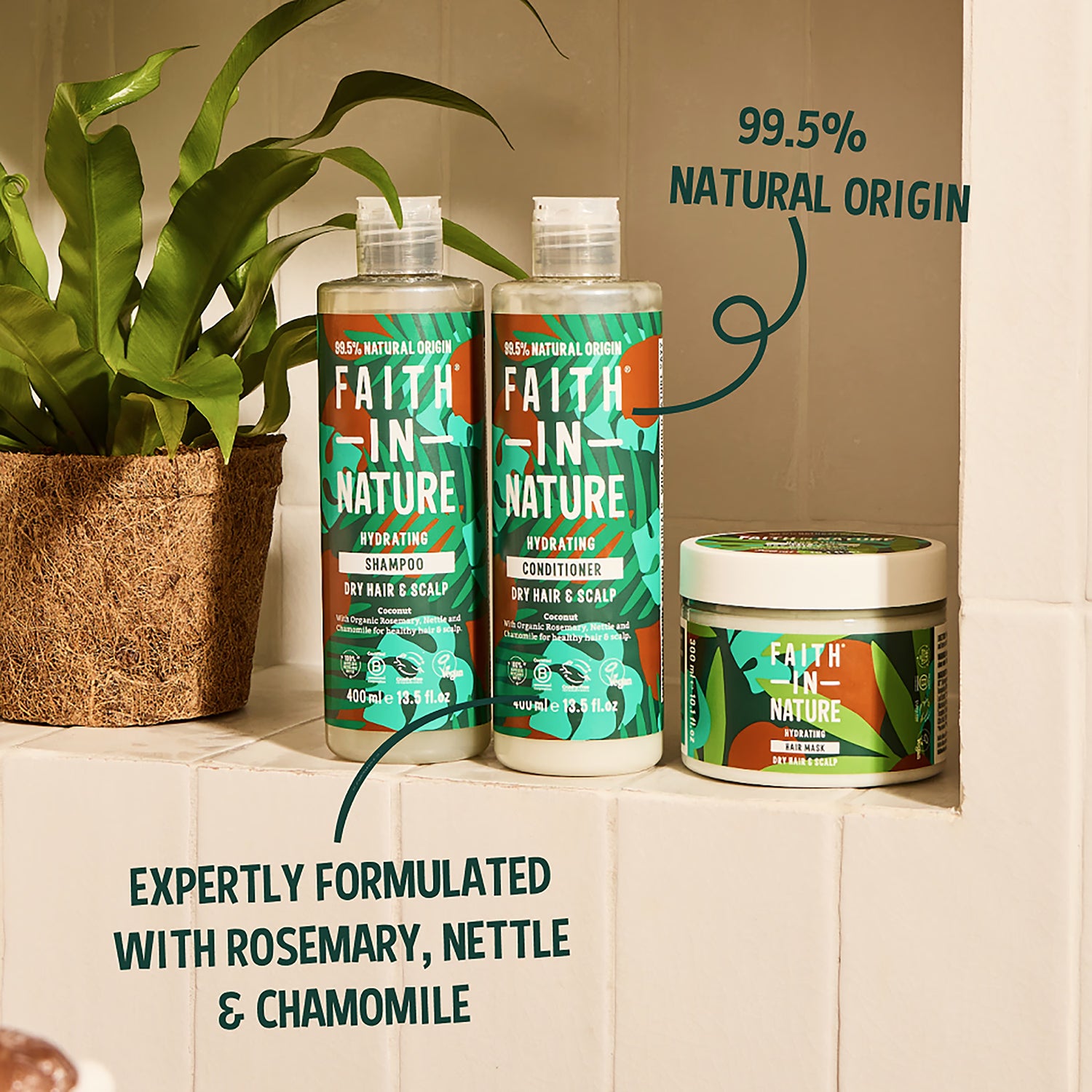 Faith In Nature Coconut Conditioner for Dry Hair 400ml - British product