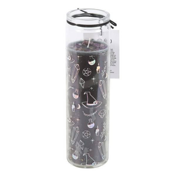 Something Different Witch Amethyst Tube Candle 21cm, imported from the UK