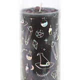 Something Different Witch Amethyst Tube Candle 21cm, imported from the UK