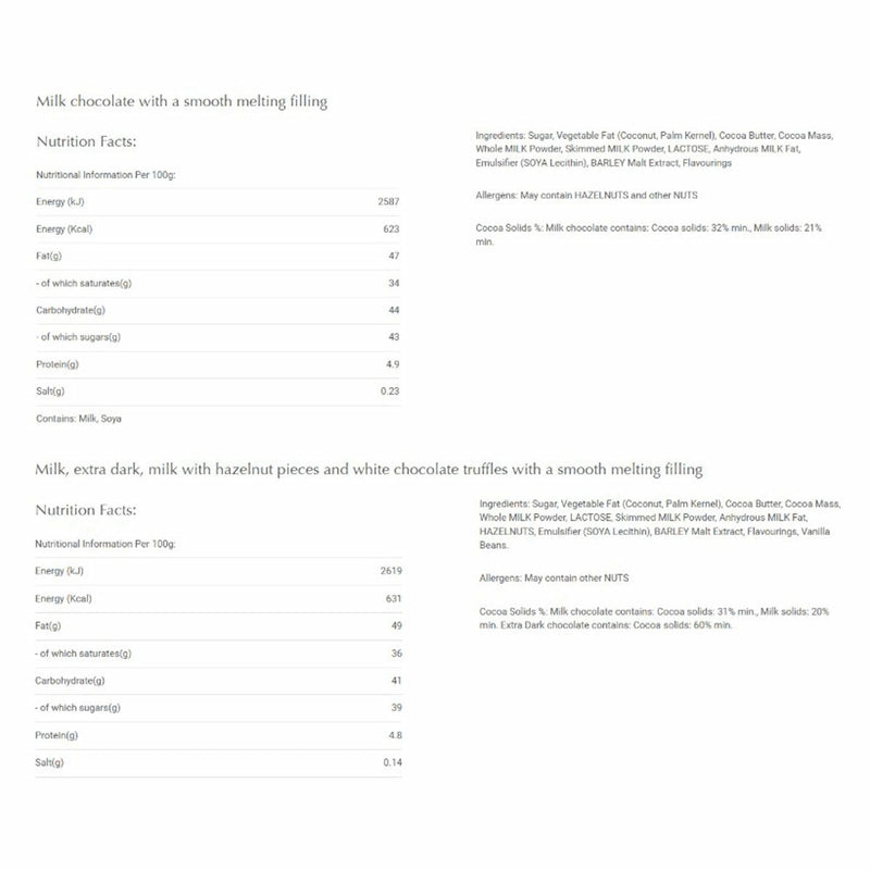 Lindt Lindor milk chocolate truffles 4 x 200g, UK version