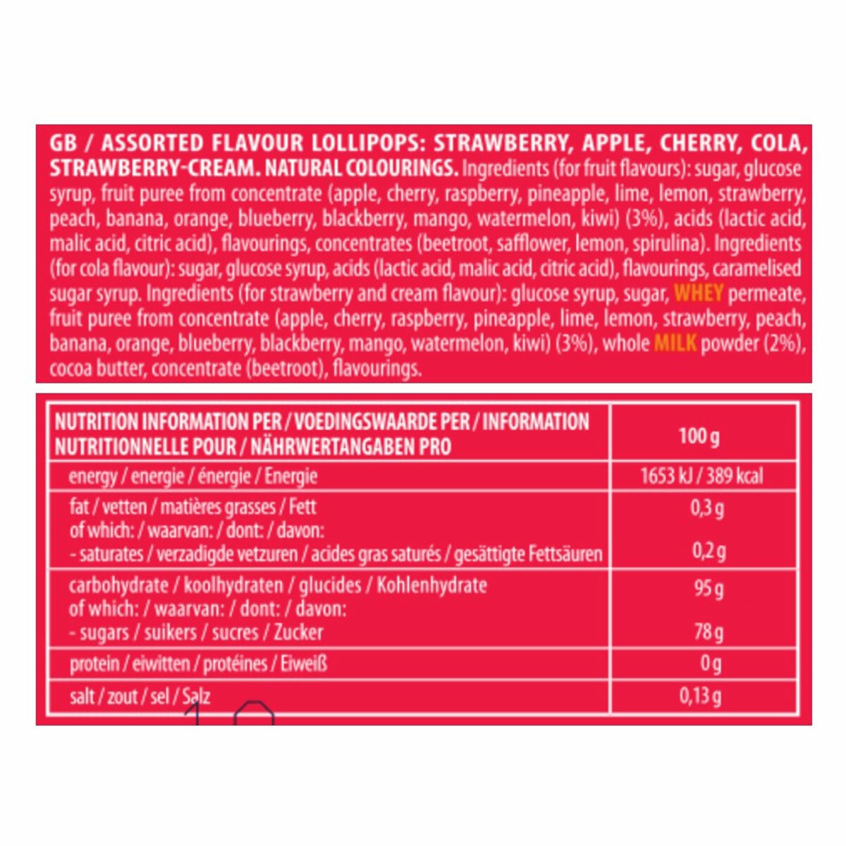 Sucettes Chupa Chups aux saveurs assorties 1.44kg - Produit britannique