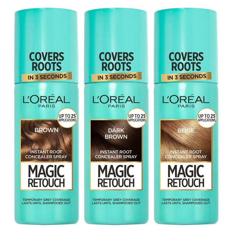L'Oreal Paris root touch up hair spray 3 shades, imported from the UK