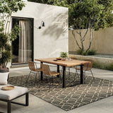 Nourison geometric charcoal indoor outdoor rug 152x213 cm - British product