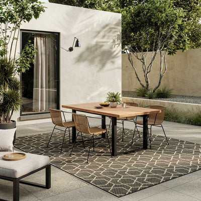 Costco UK Nourison Horizon Geometric Charcoal Indoor Outdoor Rug, 152 x 213 cm- Buy online at McGrocer