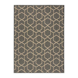Nourison indoor outdoor rug geometric charcoal - UK version