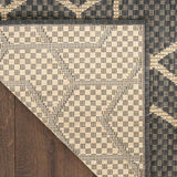 Nourison indoor outdoor rug geometric charcoal - UK version