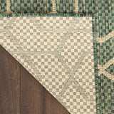 Nourison geometric green indoor outdoor rug, UK version