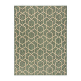 Nourison geometric green outdoor rug 152x213 cm, UK version