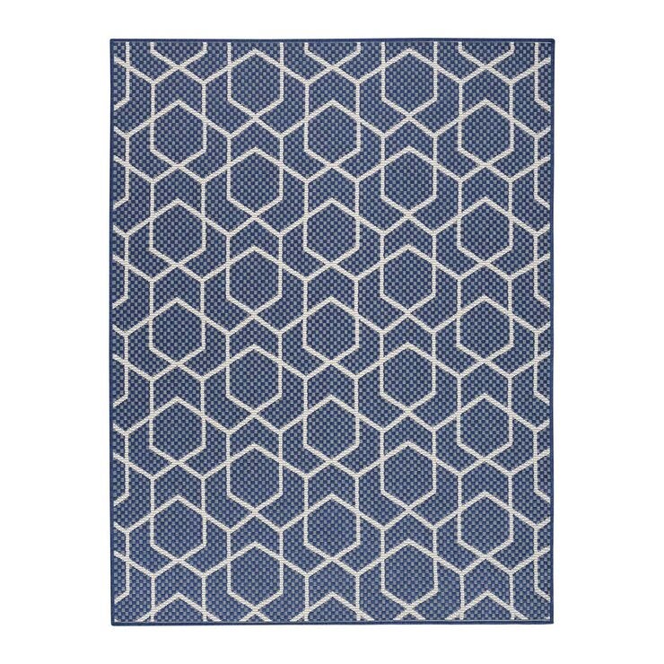 Nourison Horizon Geometric Navy rug 183x274 cm, UK version