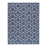 Nourison geometric navy indoor outdoor rug 152x213 cm, UK version