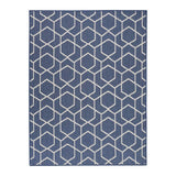 Nourison geometric navy indoor outdoor rug 152x213 cm, UK version