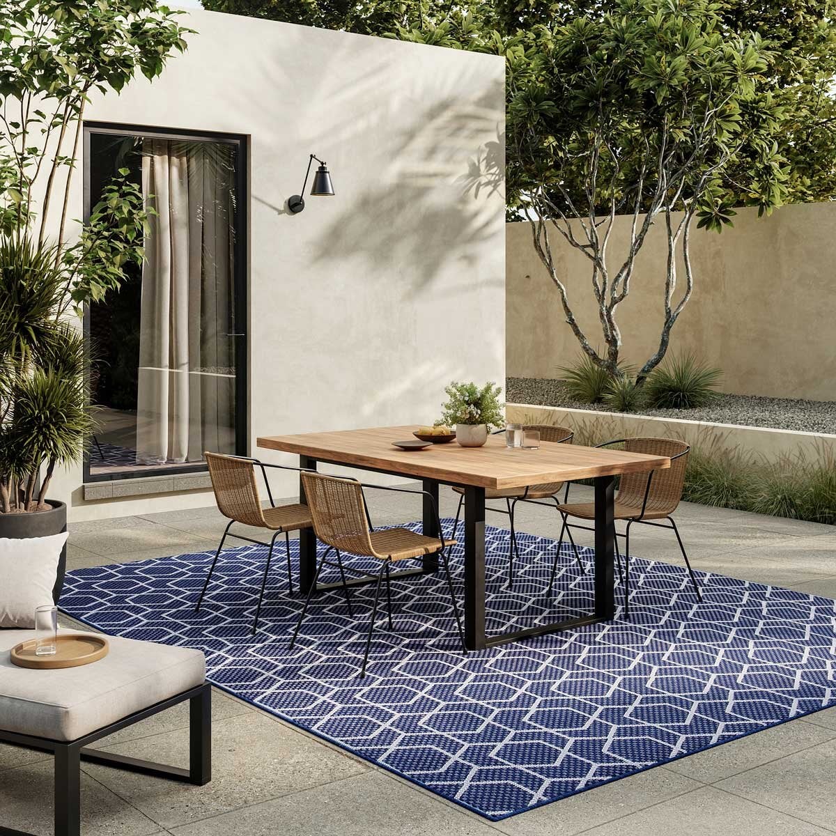 Nourison Horizon Geometric Navy rug 183x274 cm, UK version