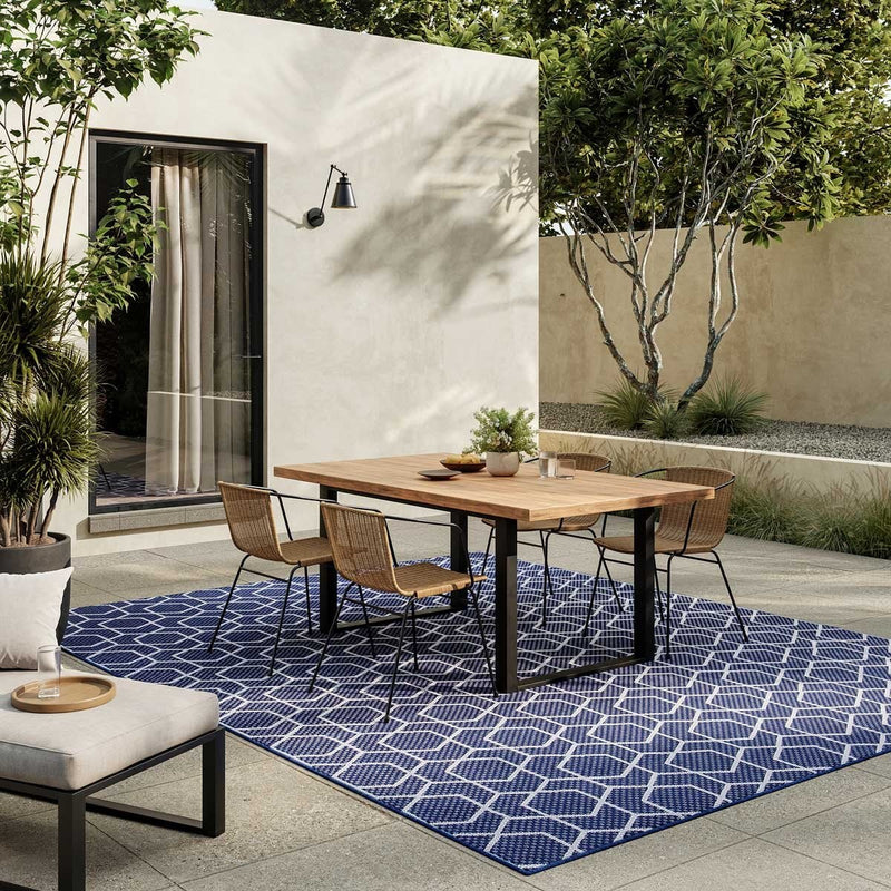 Nourison Horizon Geometric Navy rug 183x274 cm, UK version
