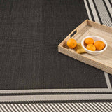 Nourison Horizon Border Black rug 152x213cm (British brand)