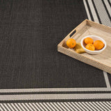 Nourison Horizon Border Black rug 152x213cm (British brand)