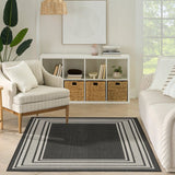 Nourison Horizon Border Black rug 152x213cm (British brand)