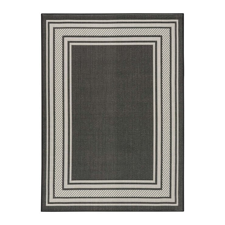 Nourison Horizon Border Black rug 152x213cm (British brand)