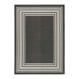 Nourison Horizon Border Black rug 152x213cm (British brand)