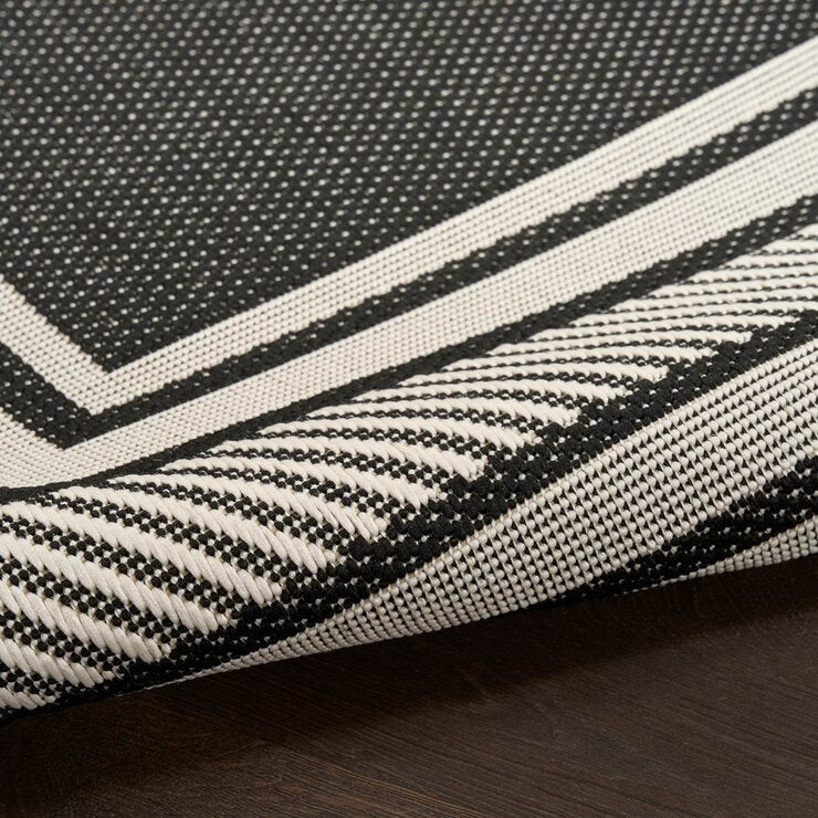 Nourison Horizon Border Black rug 152x213cm (British brand)