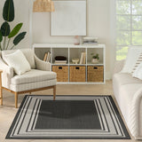 Nourison Horizon Border Black rug 152x213cm (British brand)
