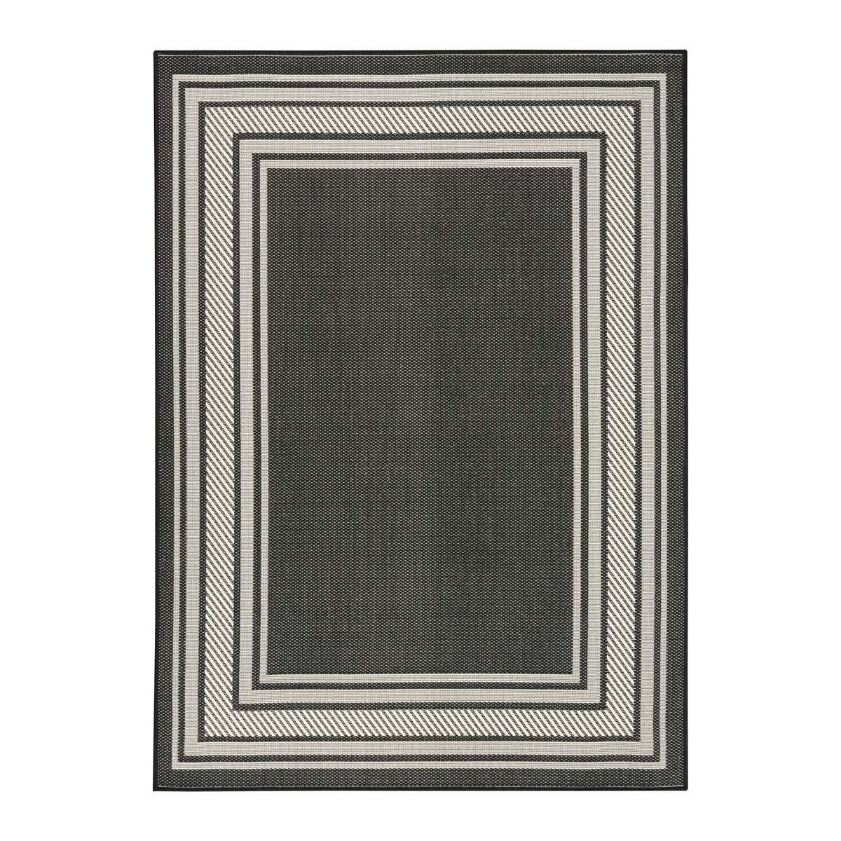 Nourison Horizon Border Black rug 152x213cm (British brand)