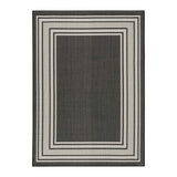 Nourison Horizon Border Black rug 152x213cm (British brand)