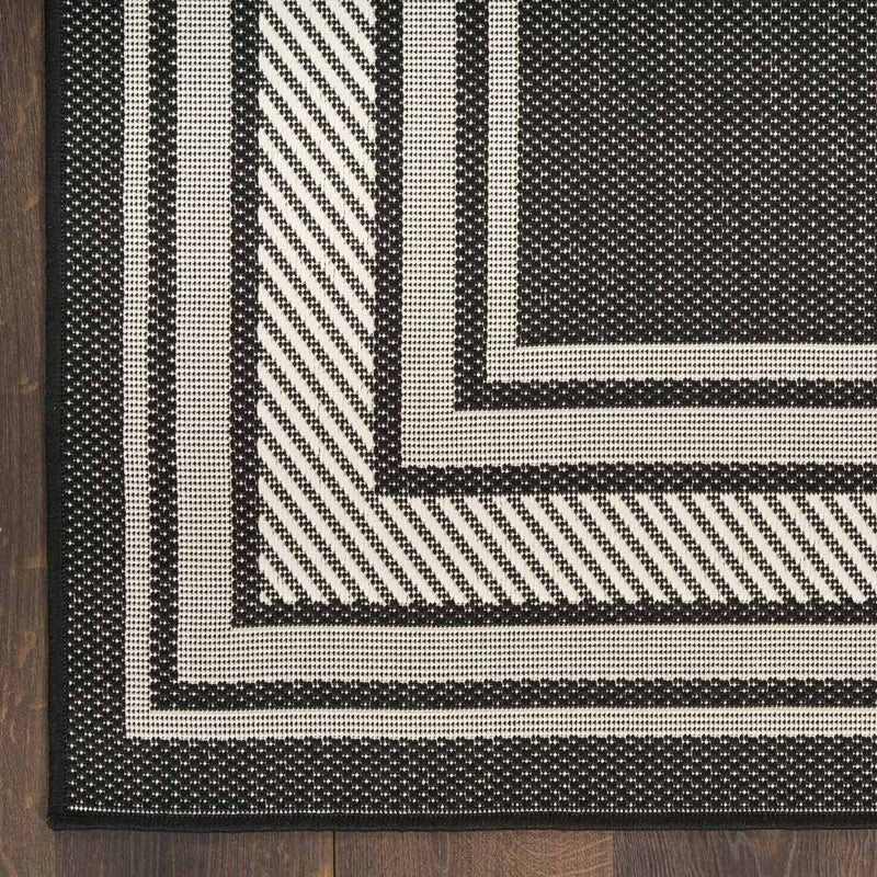 Nourison Horizon Border Black rug (British brand)