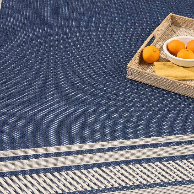 Nourison navy indoor outdoor rug (British brand)