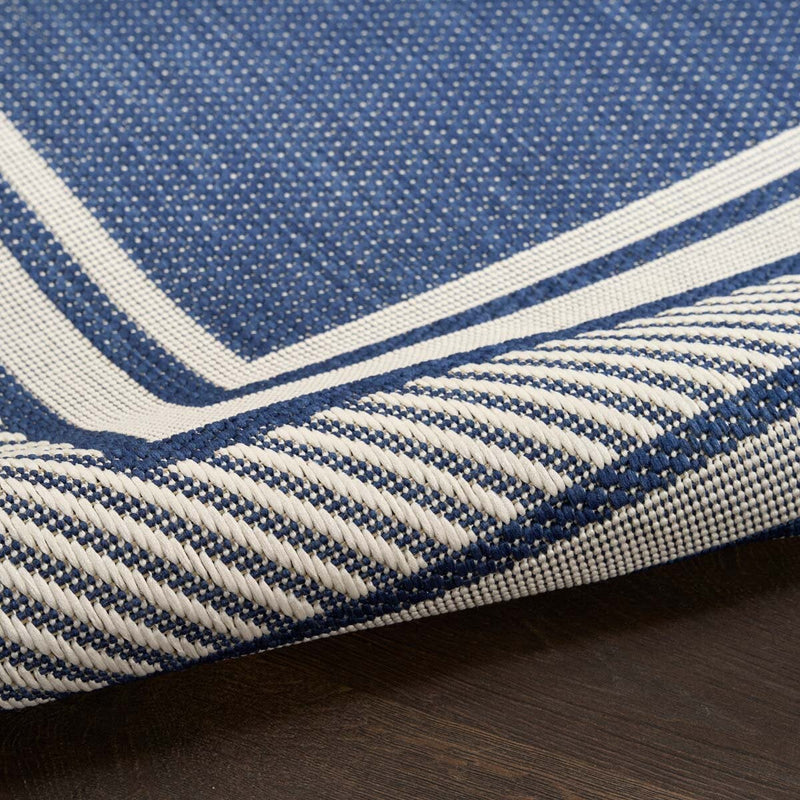 Nourison navy indoor outdoor rug (British brand)