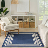 Nourison navy indoor outdoor rug (British brand)